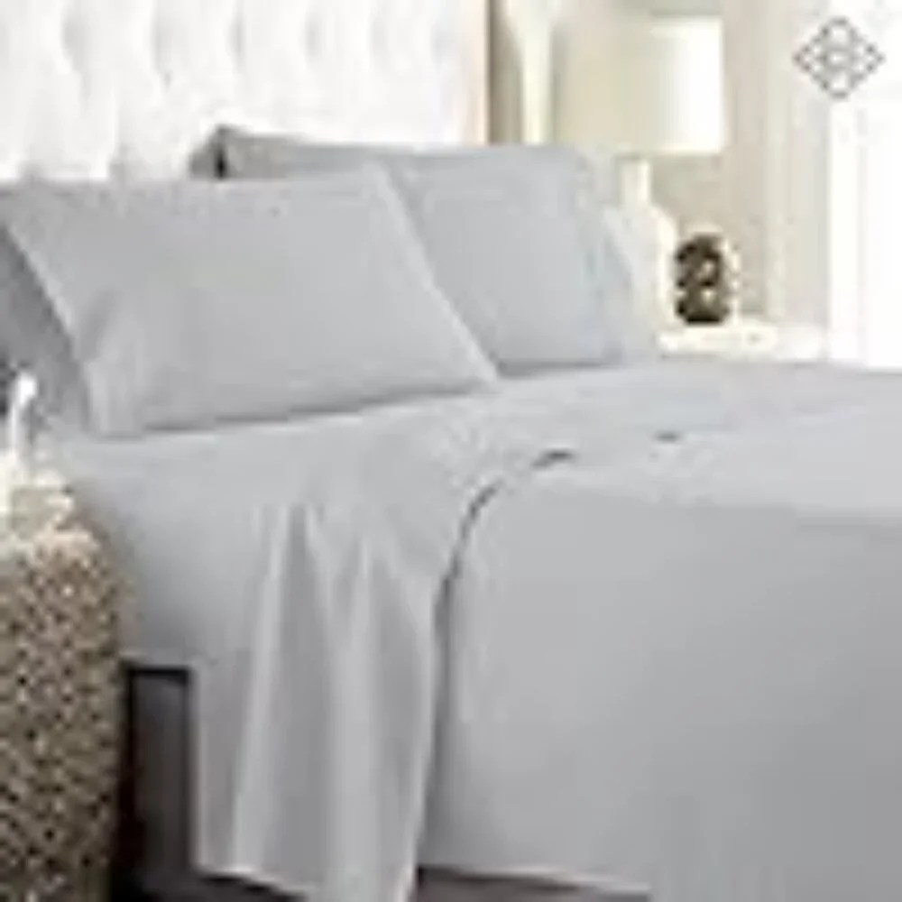 BIOWEAVES 100% Organic Cotton Sheet Set | Queen Size | Light Grey | NIB